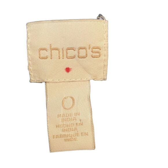 Chico’s 0/S/4 Blue Chambray Denim Cotton Lace-Up Relaxed Fit Long Sleeve Shirt - Picture 6 of 8